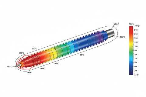 CFD flow and temperature analysis through a medical tube
