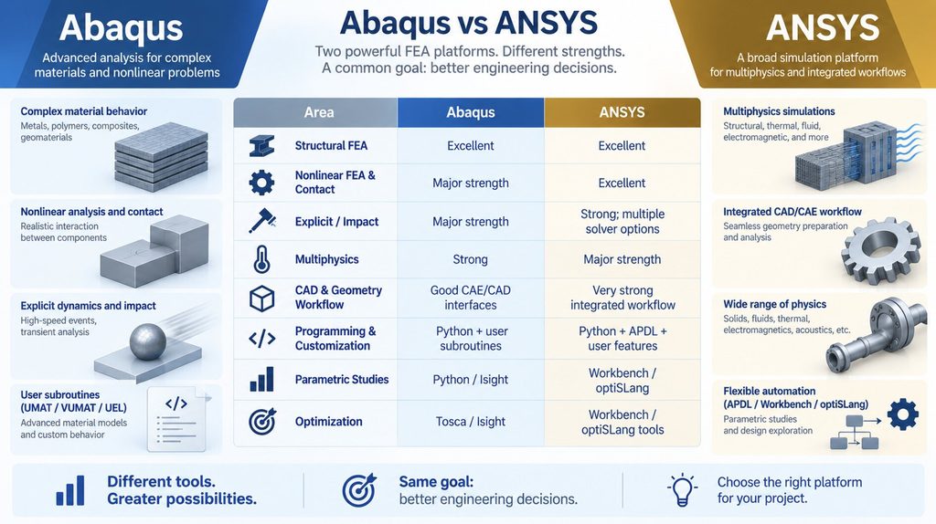 Abaqus vs ANSYS FEA software comparison